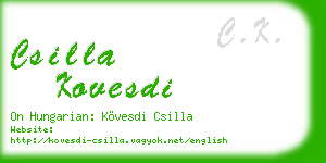 csilla kovesdi business card